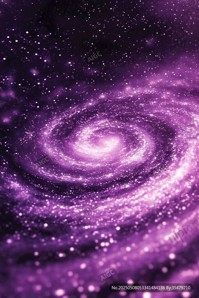 夢幻紫色星系漩渦景觀