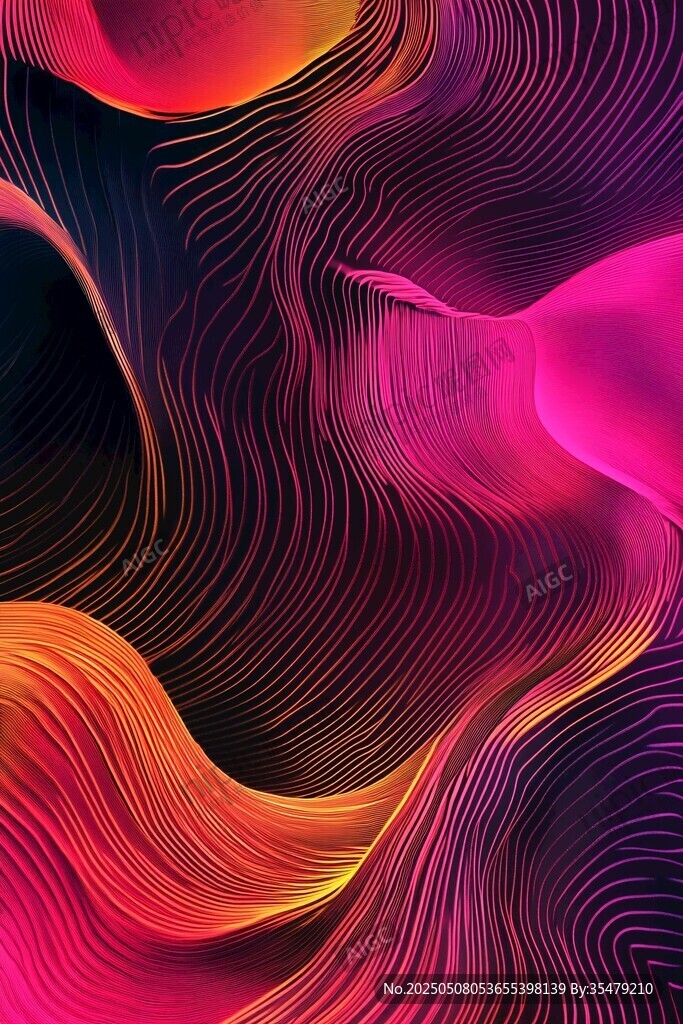 炫彩動感線條抽象藝術背景