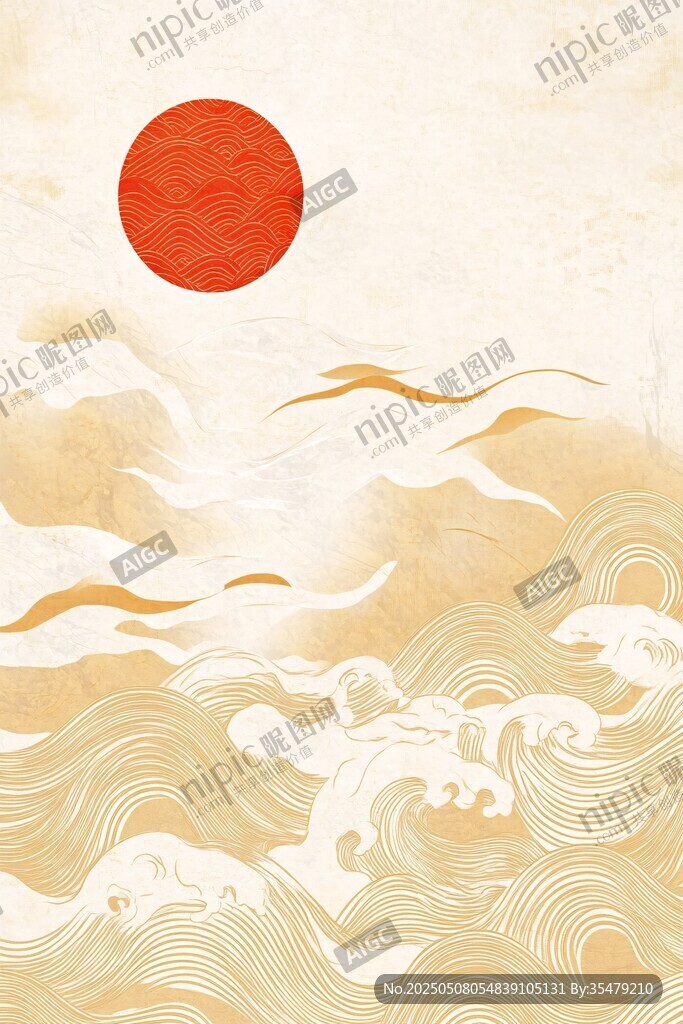 紅日躍波間 山海展畫卷