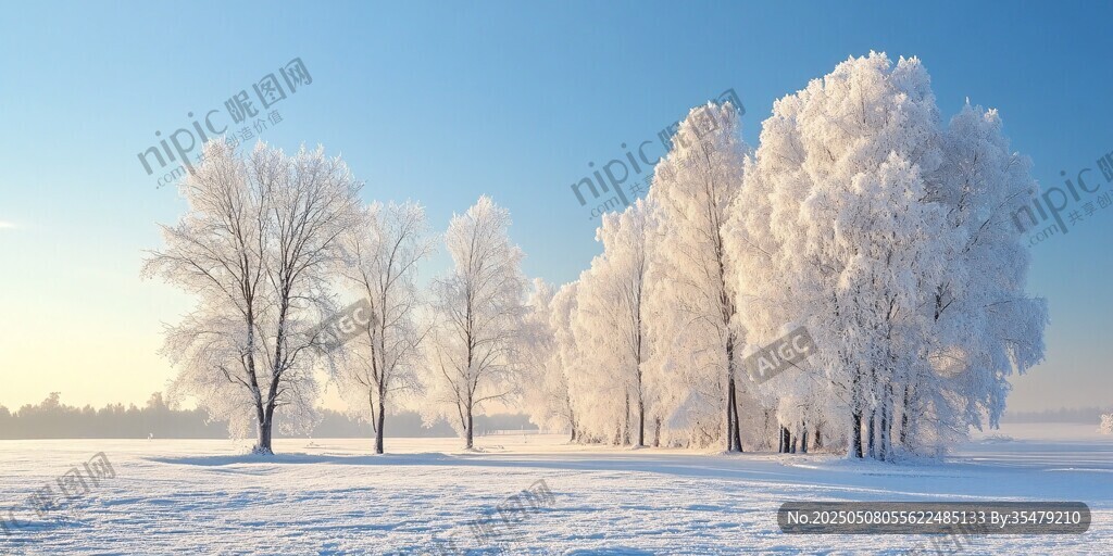 冬日雪林美景