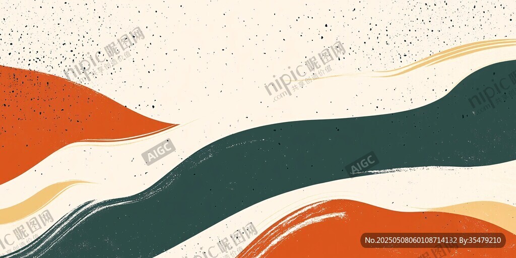 抽象多彩波浪紋理背景圖
