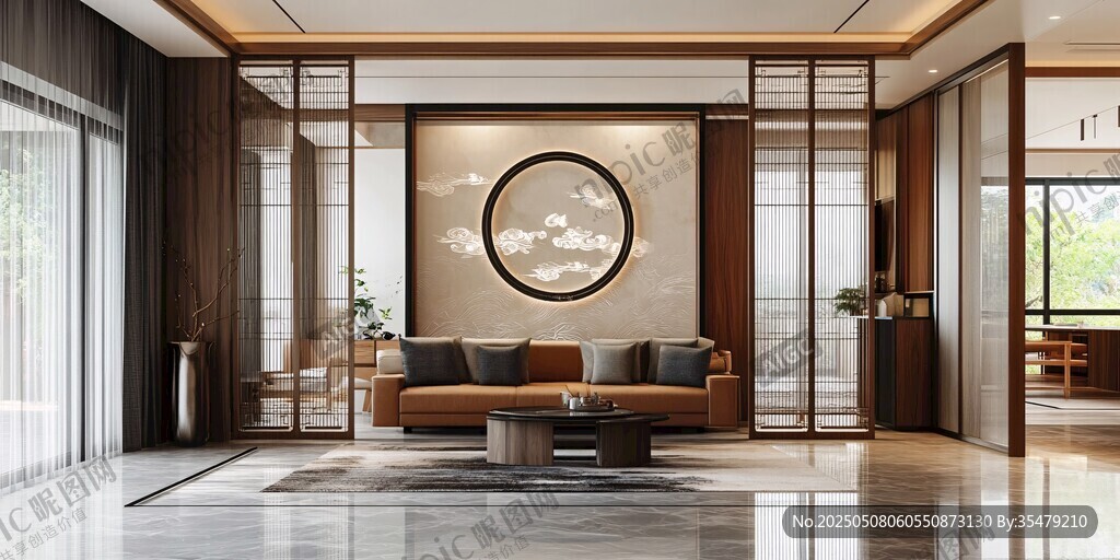 中式典雅客廳室內(nèi)設(shè)計圖