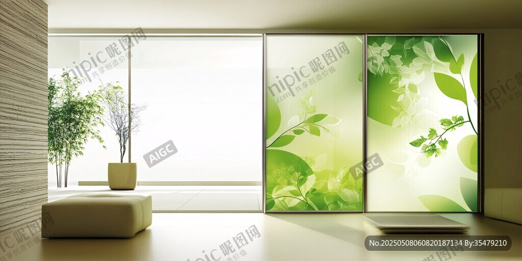 清新綠植風室內隔斷設計