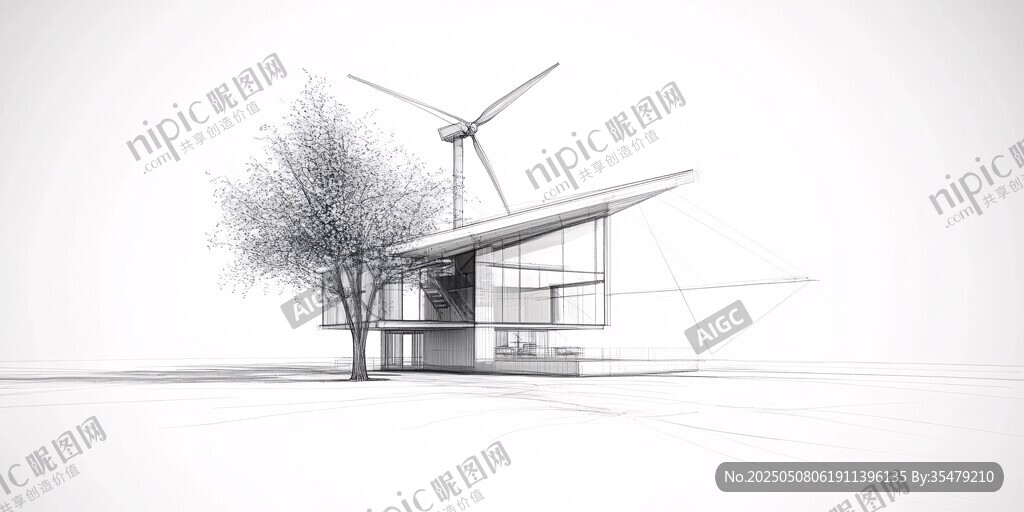 簡約現代風力發電建筑設計