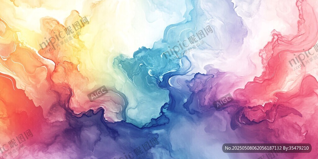 夢幻彩色煙霧背景圖