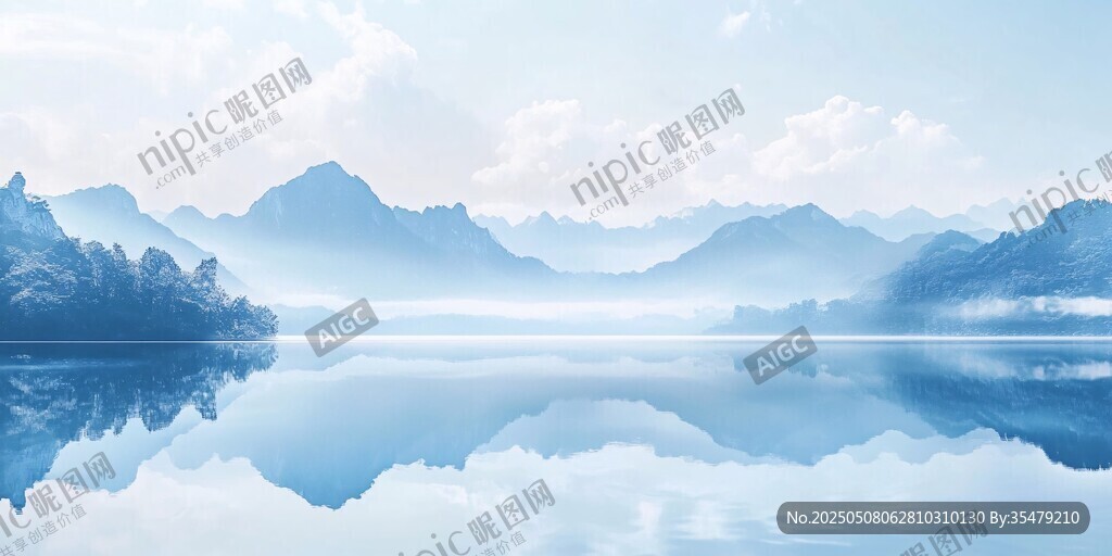 湖光山色的靜謐山水畫卷