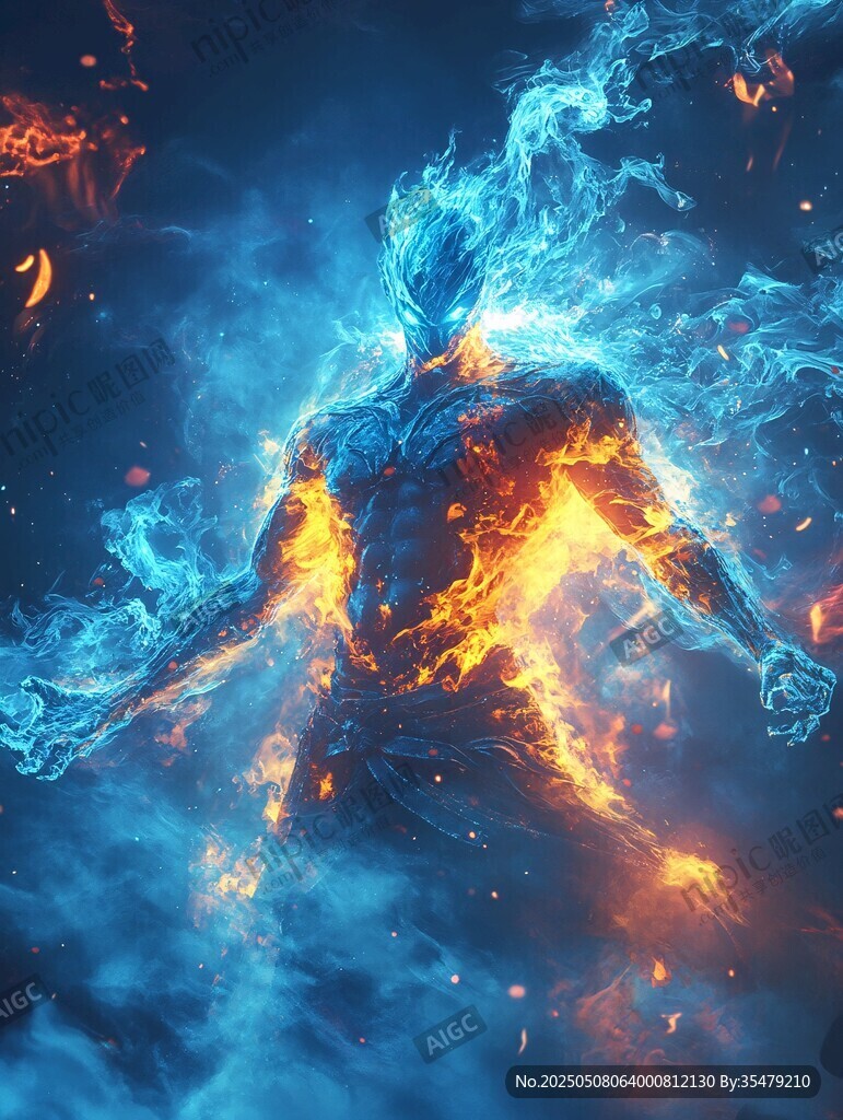 火焰人形特效奇幻圖像