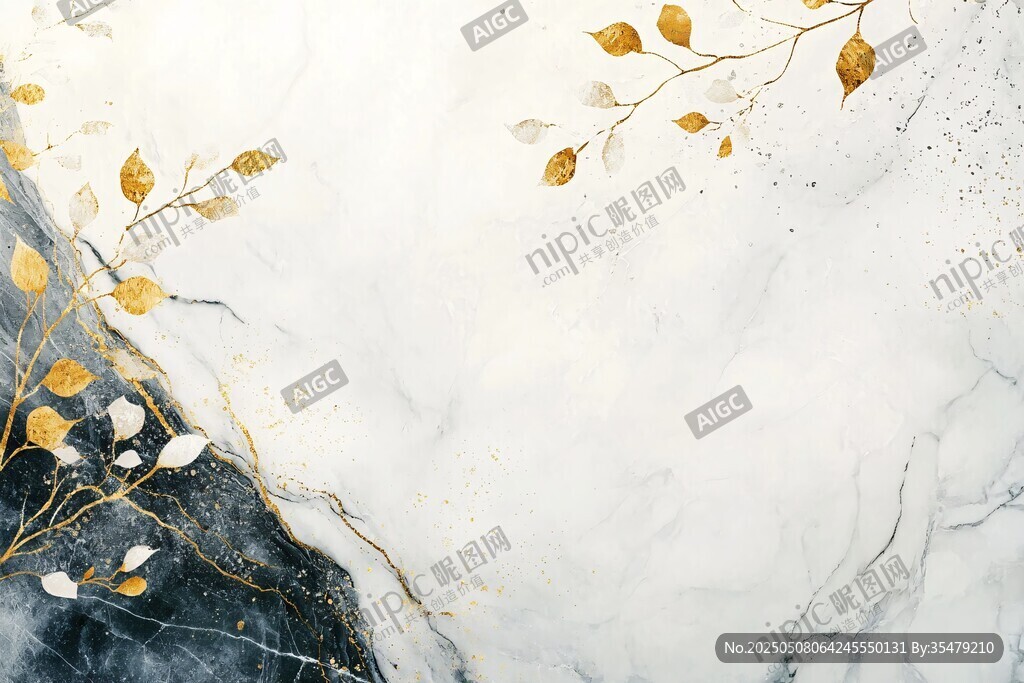 金枝玉葉大理石紋理背景