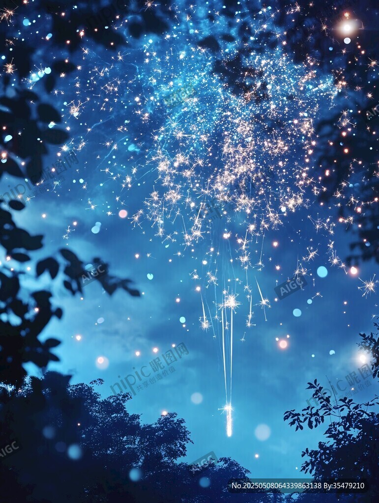 夢幻夜空下的璀璨星光