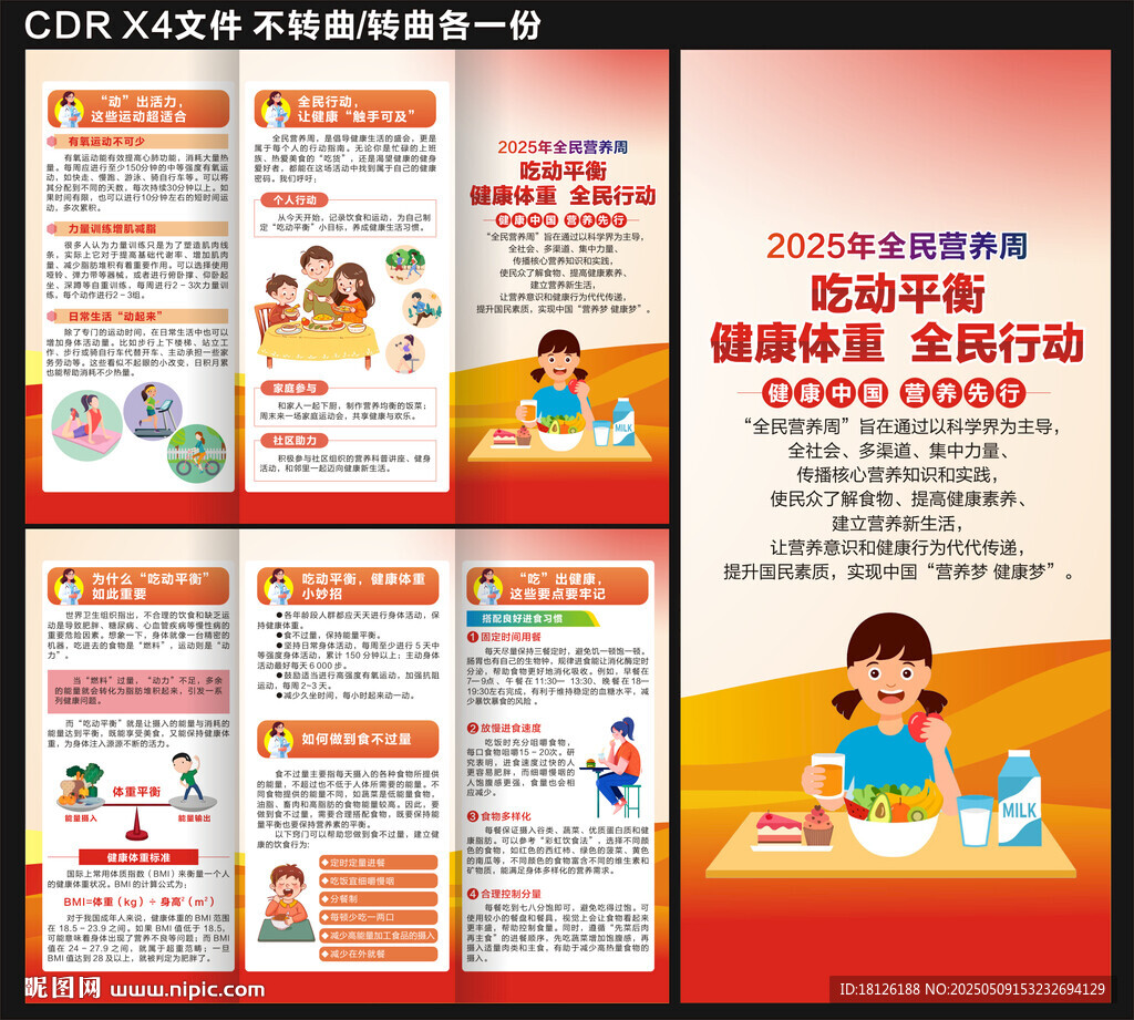 全民營養(yǎng)周三折頁