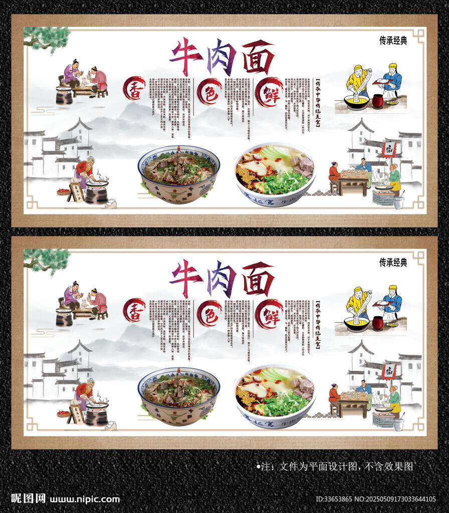 牛肉面展板