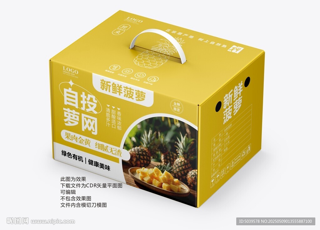菠蘿手提禮盒包裝