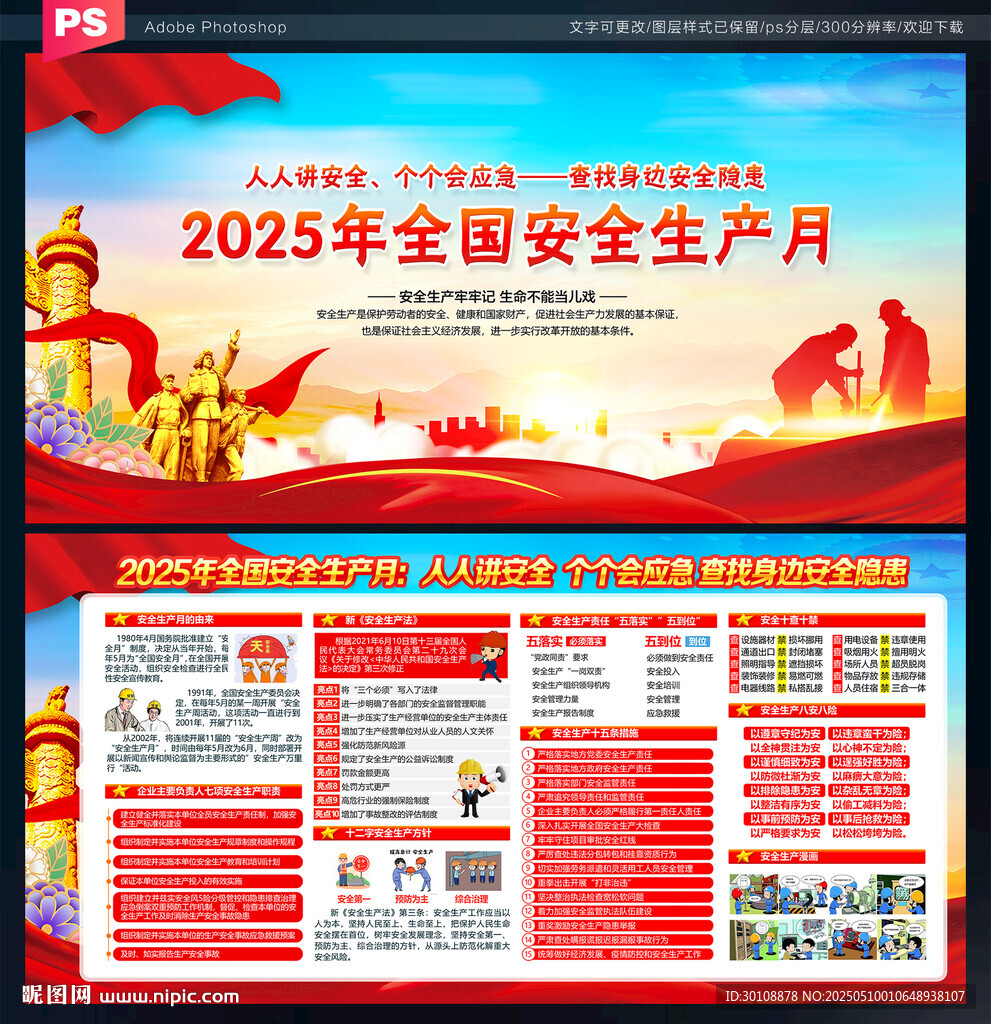 2025年安全生產月展板