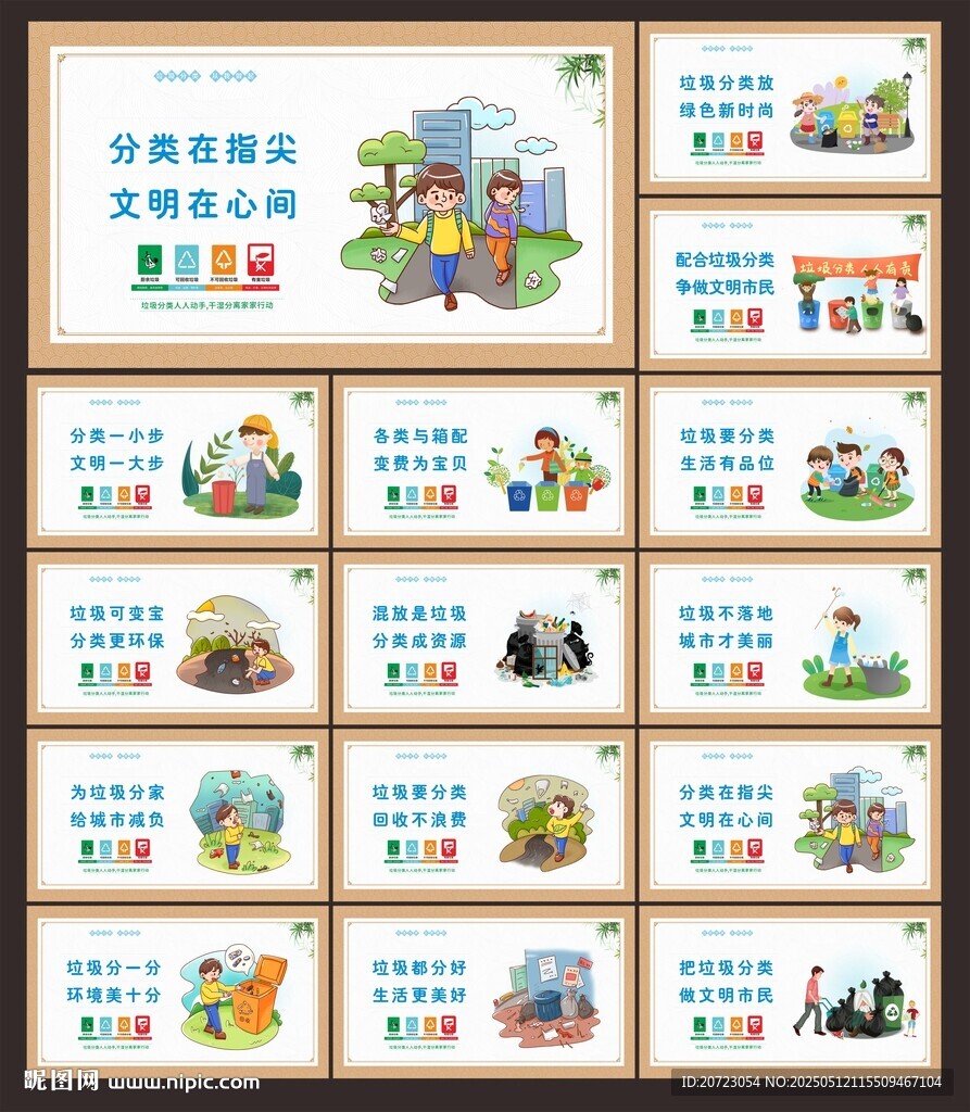 垃圾分類展板