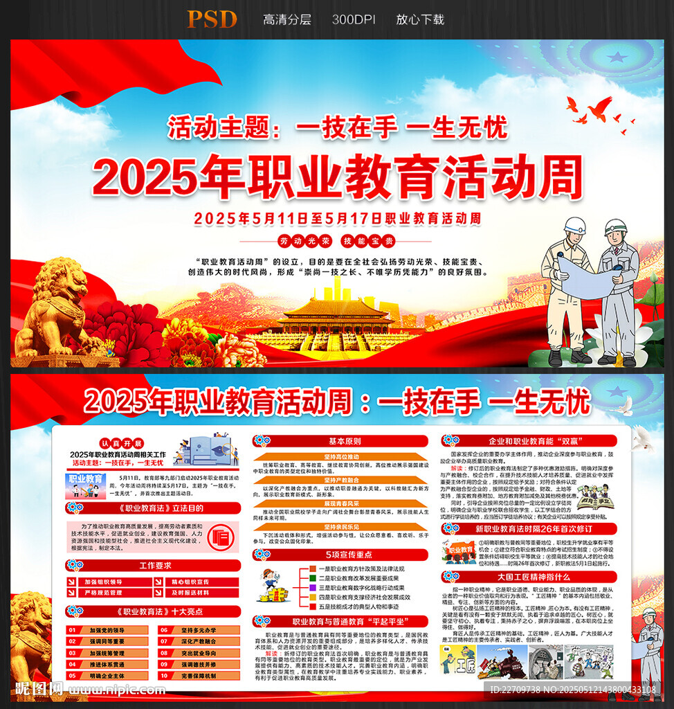 2025年職業(yè)教育活動(dòng)周展板