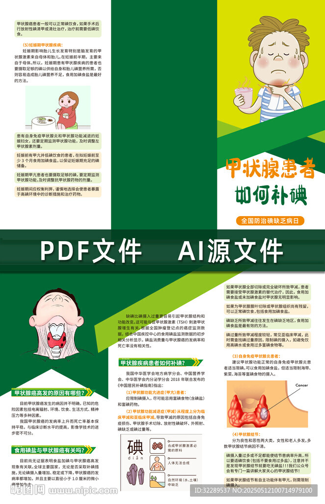 甲狀腺患者如何補(bǔ)碘三折頁(yè)