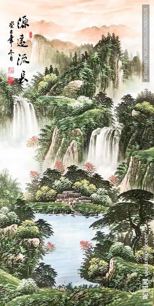 源遠(yuǎn)流長(zhǎng)玄關(guān)裝飾掛畫