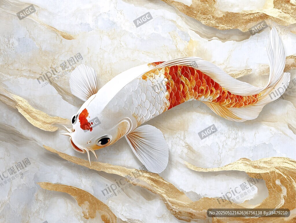 玉質錦鯉圖