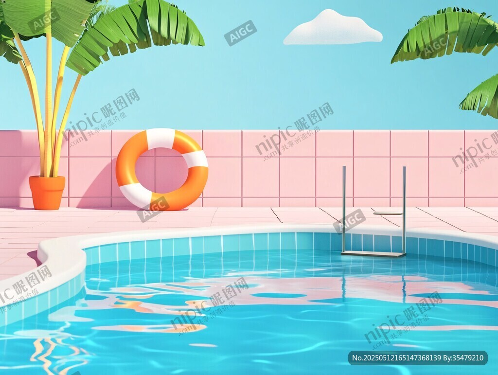 夏日泳池邊的愜意時(shí)光