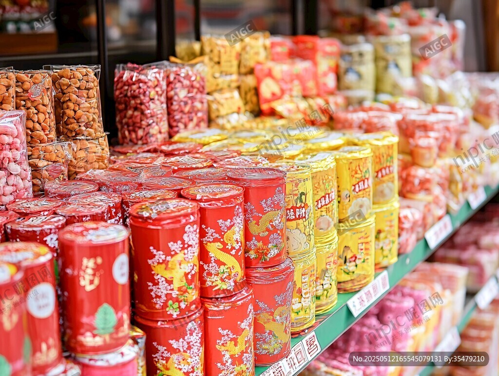 喜慶年貨糖果陳列貨架