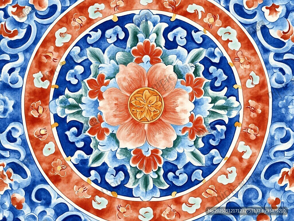 傳統(tǒng)中式花卉紋精美圖案