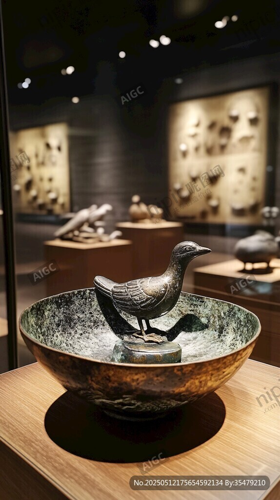 青銅鳥立盆 古韻盡顯
