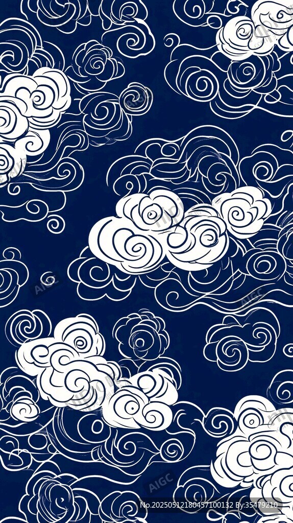 中式云紋圖案背景圖