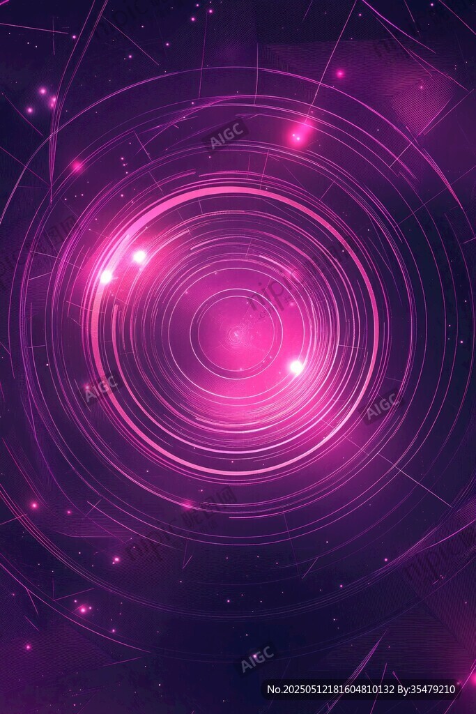 夢(mèng)幻紫色科技感環(huán)形背景