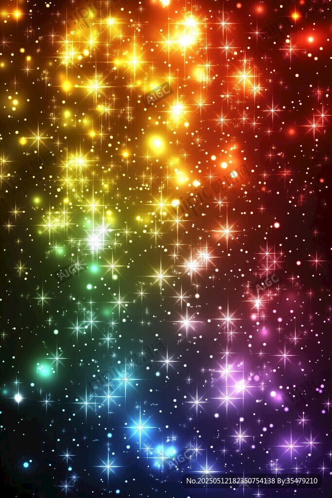 夢(mèng)幻炫彩星空背景圖