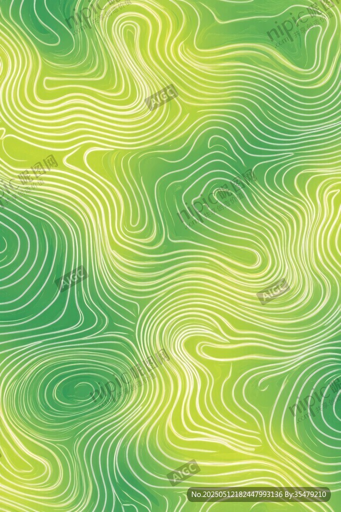 漸變綠波紋抽象背景圖案