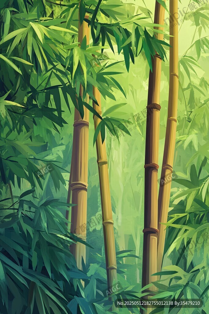 清幽竹林風(fēng)景圖