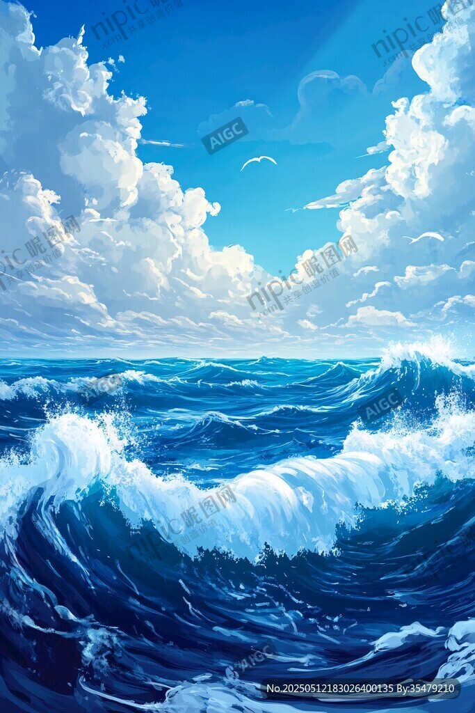 夢(mèng)幻海洋 浪涌云舒之景