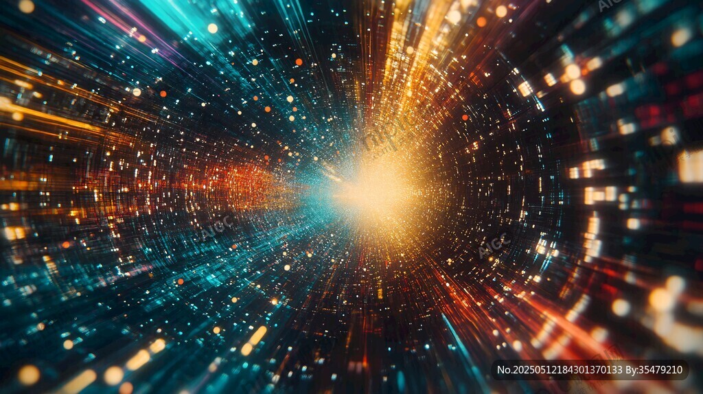 科技炫光隧道 未來感十足