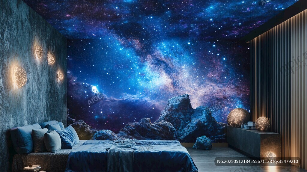 夢(mèng)幻星空主題臥室裝飾
