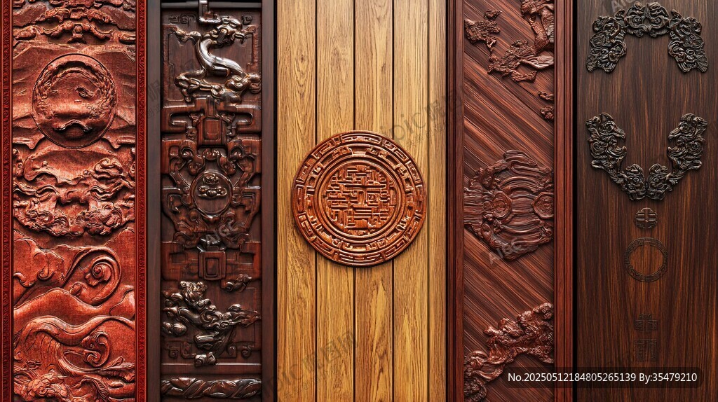 中式木雕門板精美藝術(shù)展示