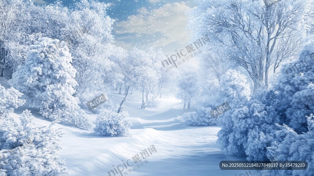 冬日雪林梦幻美景 冬日雪林梦幻美景