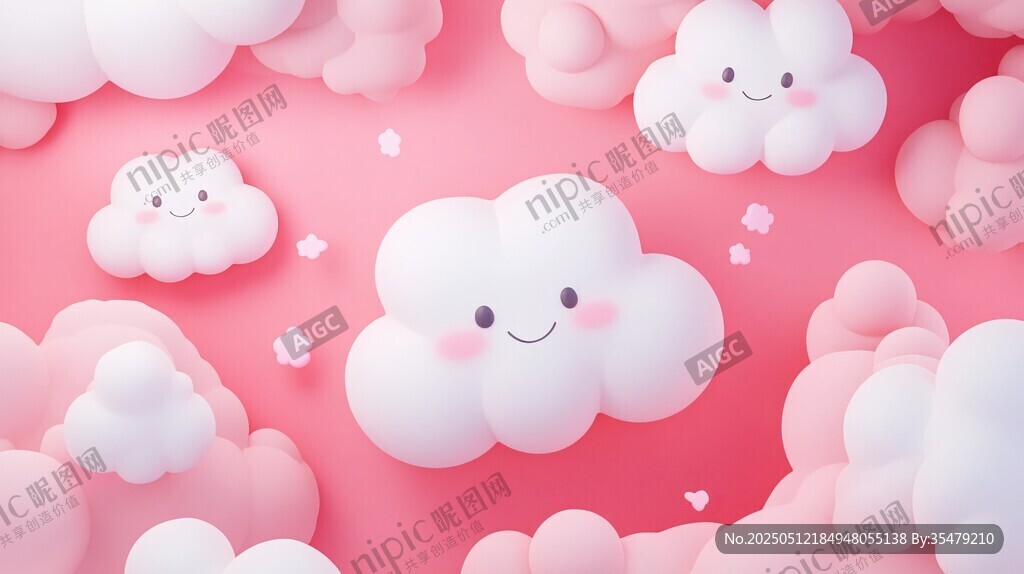 粉色云朵 夢(mèng)幻可愛小世界