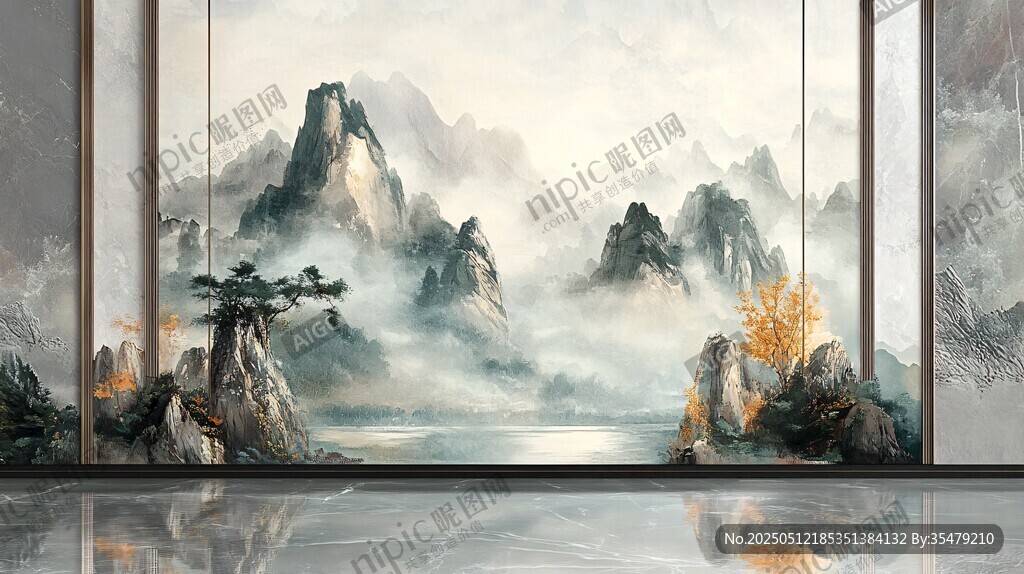 中式山水意境裝飾畫