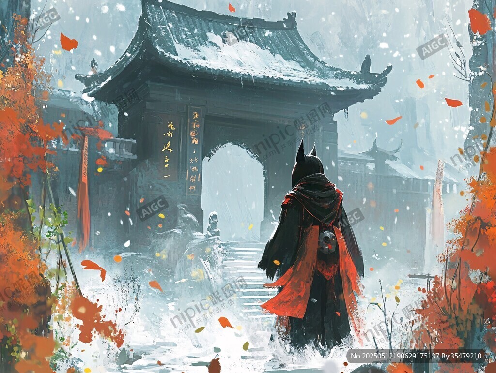 雪天俠客行于古風(fēng)門庭