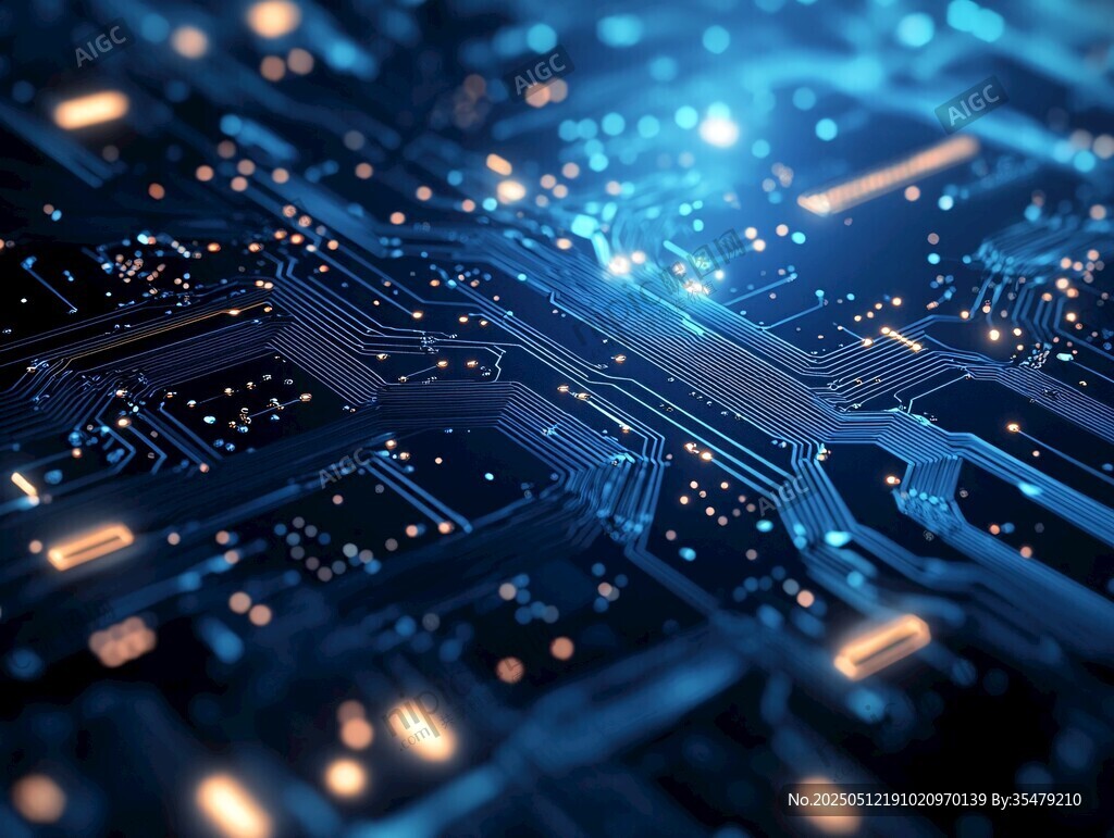 科技感電路板的微觀世界