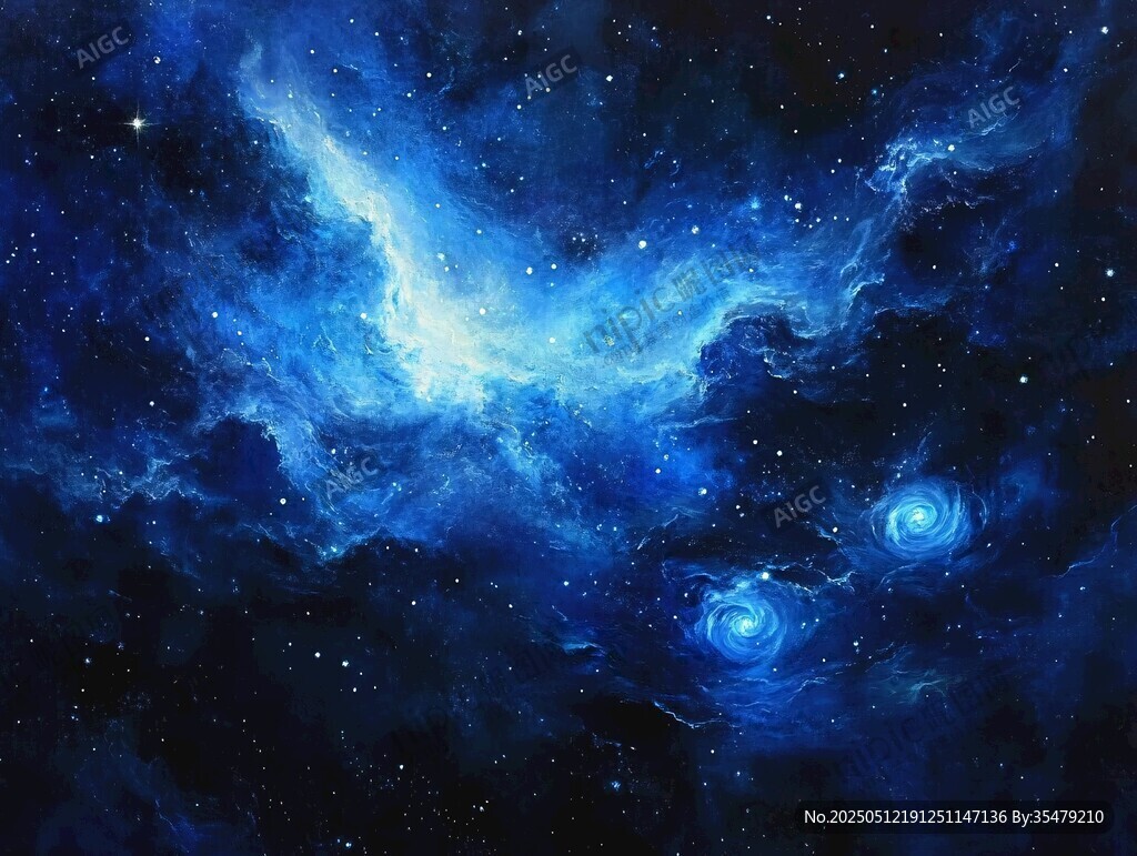 夢幻深邃的宇宙星云景觀