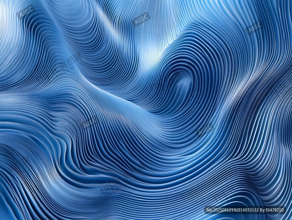 藍色波紋抽象藝術(shù)背景圖