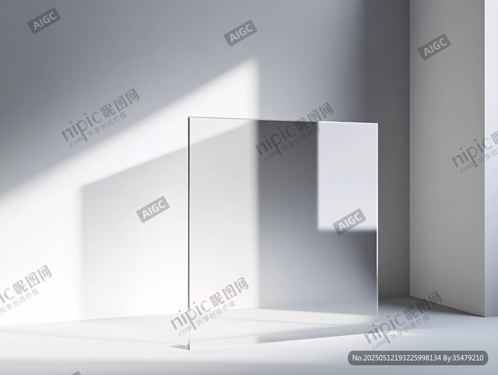 簡約透明玻璃家具展示
