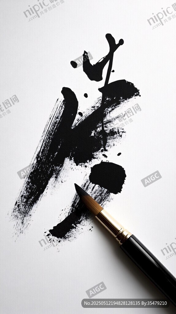 毛筆書寫的墨韻藝術