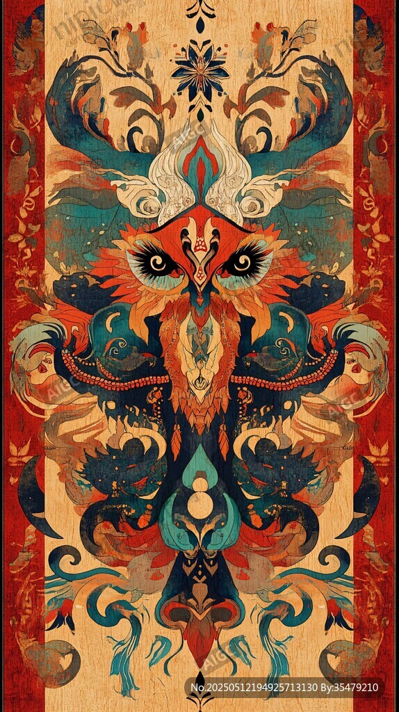 神秘奇幻的圖騰風格藝術圖案