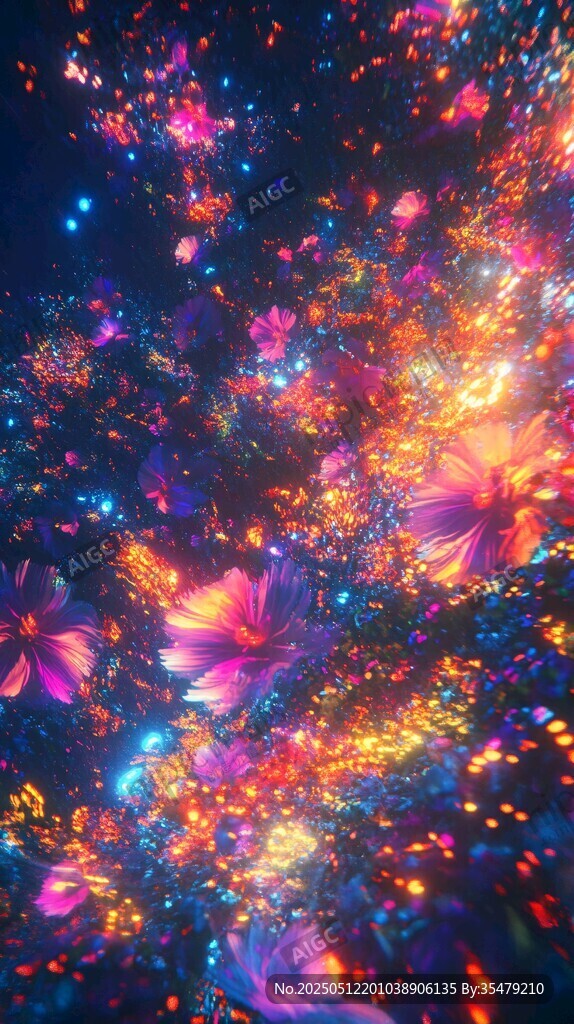 夢(mèng)幻絢麗的花卉光影世界