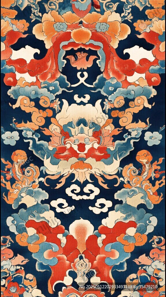 傳統中式龍紋精美圖案