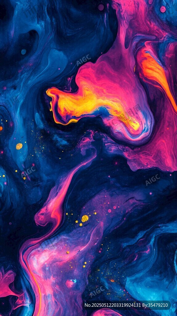 夢幻炫彩流體藝術圖案
