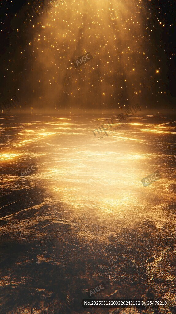 金色光芒灑落的神秘場景