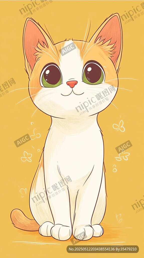 可愛萌貓插畫 治愈系貓咪